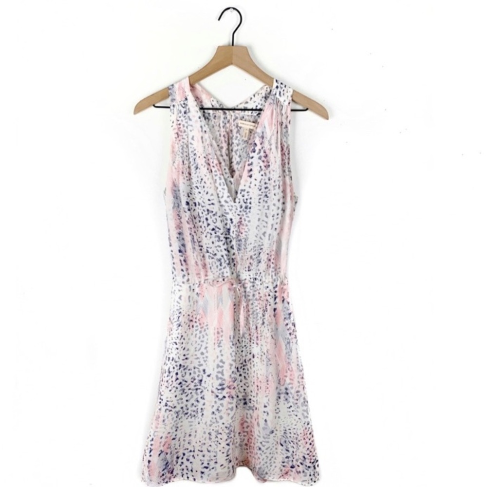 Rebecca Taylor Leopard Tie Waist Dress